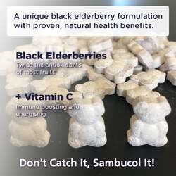 Sambucol For Kids Teddies - Black Elderberry - 60 Chewable Teddies